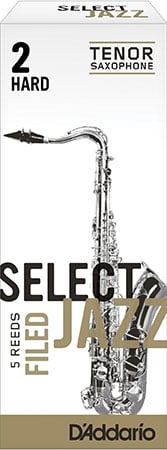 Rico Select Jazz Tenor Saxophone Reeds Filed 2H Box of 5 Reeds